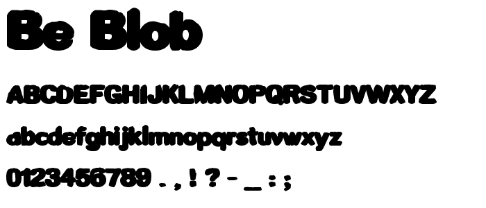 BE Blob font